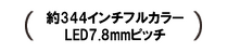 約320インチフルカラー LED10mmピッチ